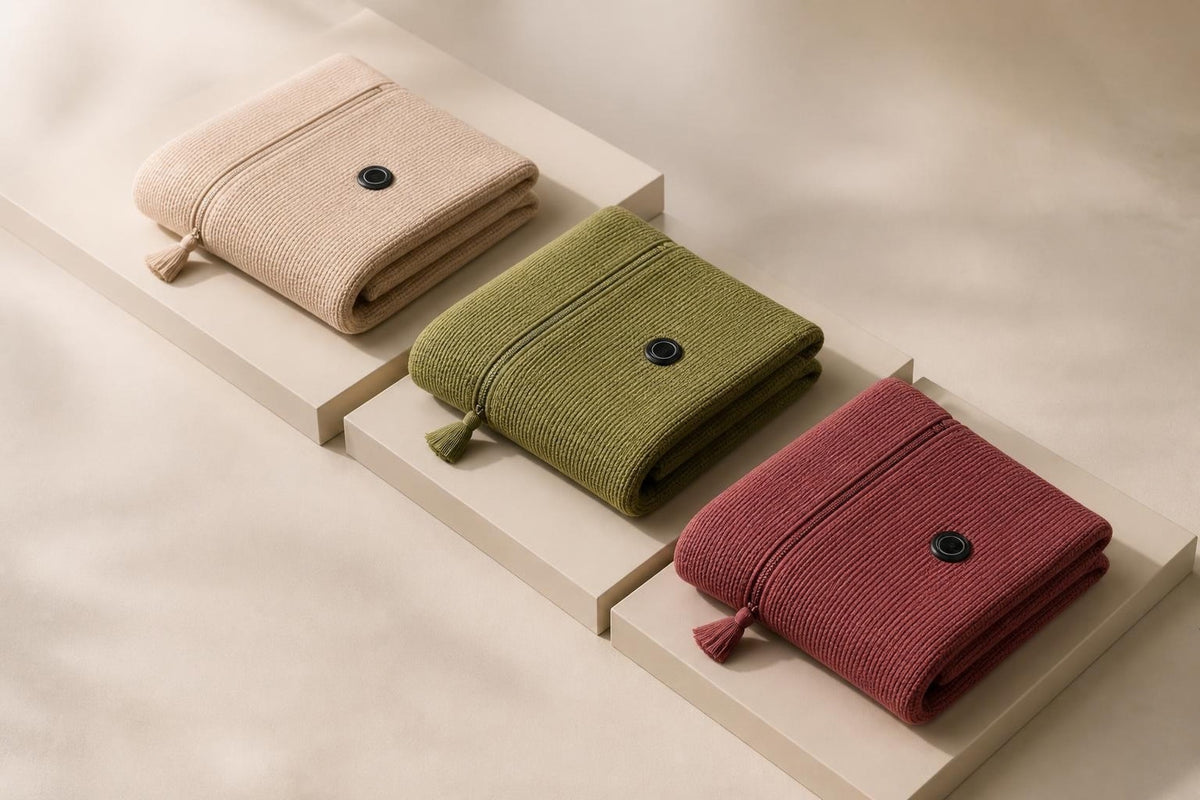 Chales beige, verde y rojo vino